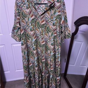 Colorful Paisley Print Dress